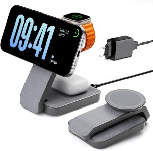 MagSafe 3-in-1 Dock – 15 W Stand + Watch Schnellladung